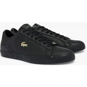 Lacoste 'Lerond' Size 10 Street Shoes Black Leather